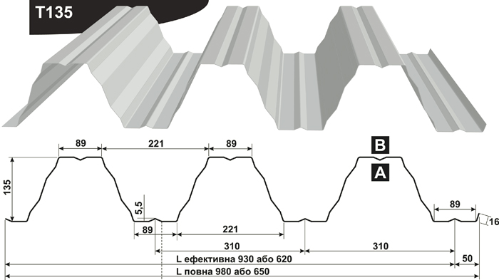 профнастил Т135