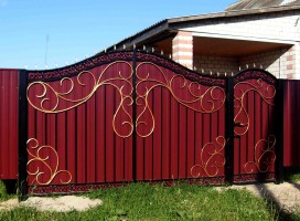 Ворота из профнастила декоративные в Городне, Седневе.