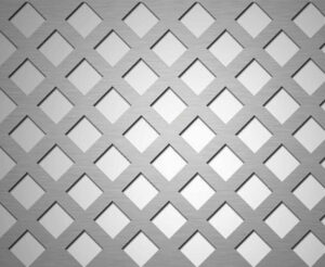 Перфорація з квадратними отворами,  розташованими в шаховому порядку під кутом 45º (тип Qd)