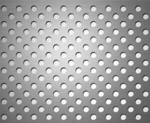 Перфорація з круглими отворами,  розташованими в шаховому порядку під кутом 45º (тип Rd)