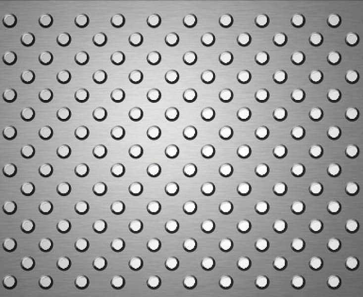 Перфорація чашеподібна з отворами, розташованими в шаховому порядку під кутом 45º (тип Md)