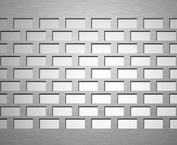 Перфорація з прямокутними отворами,  розташованими в шаховому порядку (тип Pv)