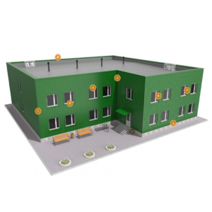 Типові вузли обшивки існуючої будівлі профнастилом вертикально з утепленням